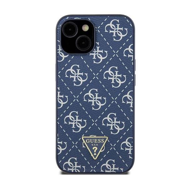 Guess 4G Triangle Metal Logo - Fodral för iPhone 15 Plus (blå)
