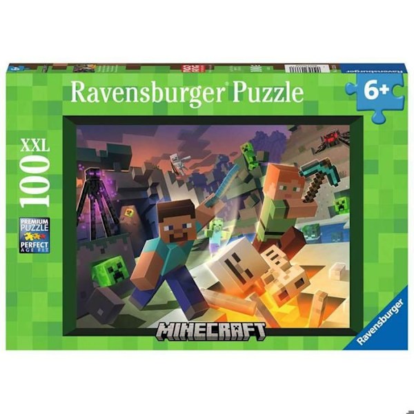 Pussel 100 bitar XXL: Monster från Minecraft Flerfärgad