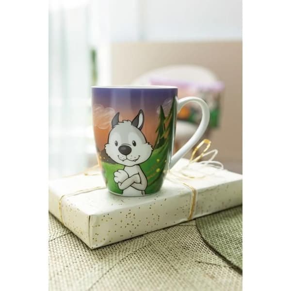 Mugg Nici Wolf Winny & Chipmunk Jojo grön/flerfärgad