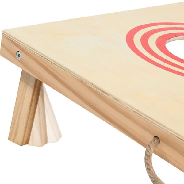 Kastspel Cornhole med 8 påsar - GOKI - Röd - Trä - 2 spelare - Från 5 år beige