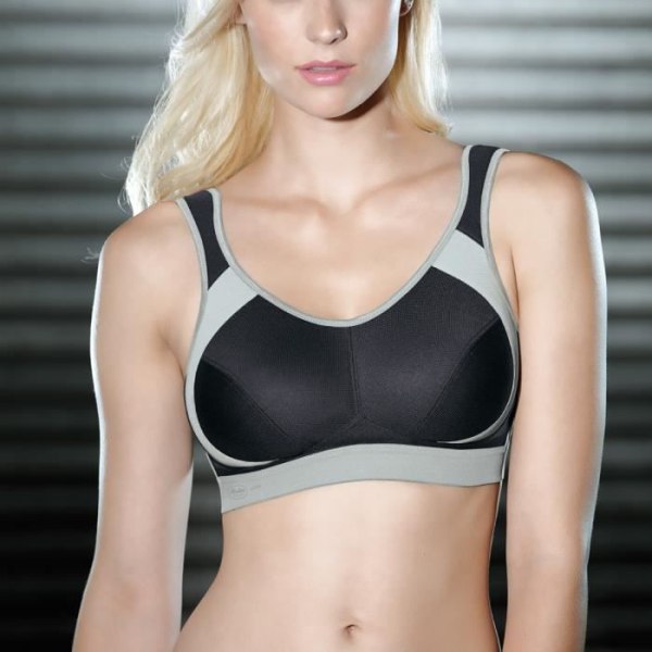 Sports-bh - ANITA - Active Extreme Control - Maximalt stöd - Svart - Kup A till H Svart 85H