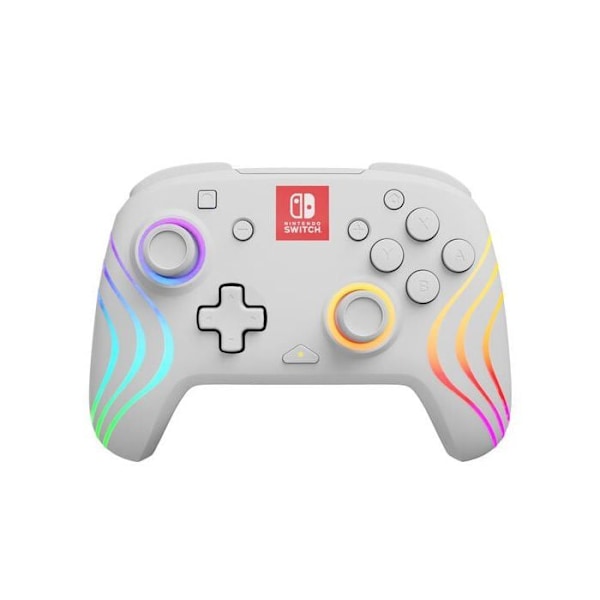 Spelkontroll - PDP - Afterglow Wave - RGB-belysning - 2100 mAh - Nintendo Switch Vit