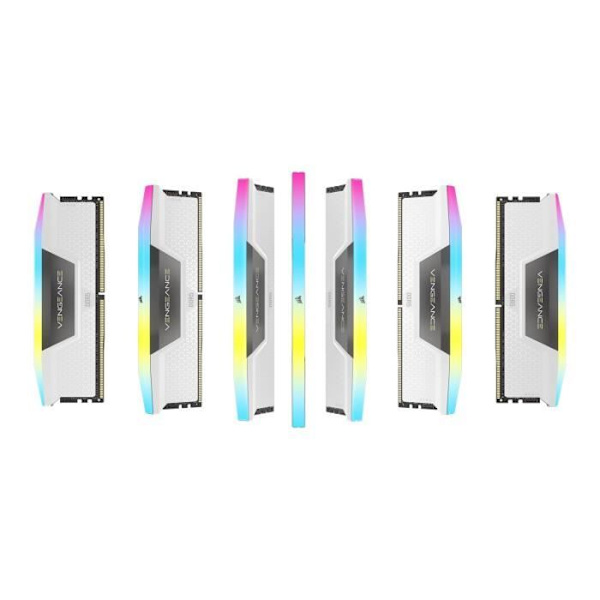 RAM - CORSAIR Vengeance RGB DDR5 - 32GB 2x16GB DIMM - 6000MHz - Obuffrad, 40-40-40-77, Std PMIC, XMP 3.0, Black Heatspreader