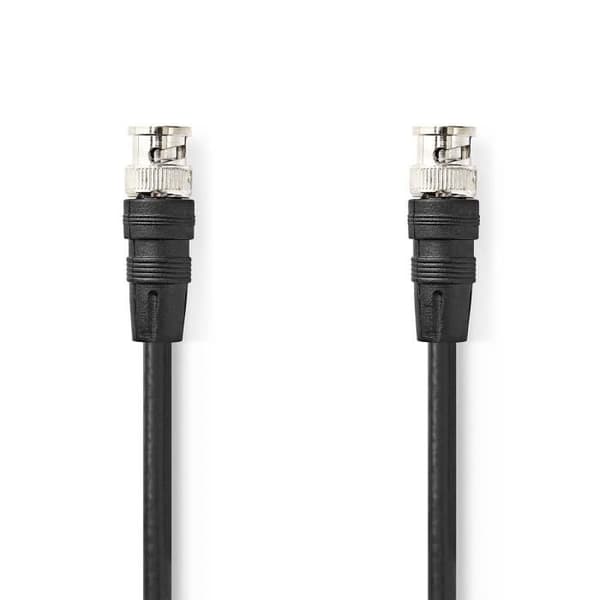 Videokabel BNC - NEDIS - CVGL01000BK10 - 75 Ohm - 1.00 m - Svart