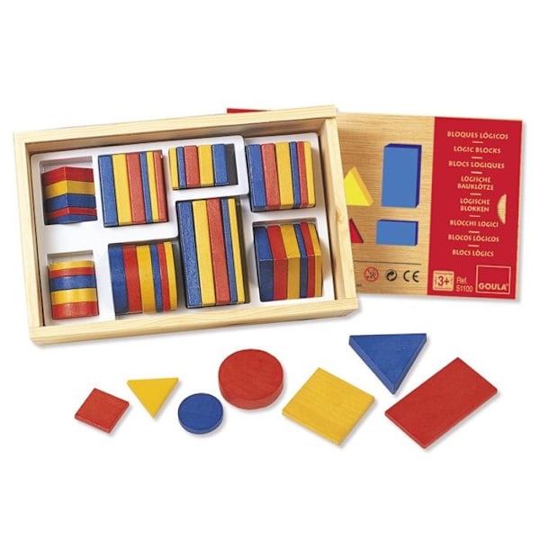 Lärspel - GOULA - Logikblock 1 - Upptäckt av logiska och matematiska samband Flerfärgad