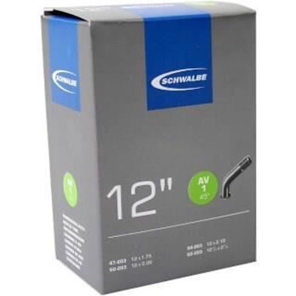 Schwalbe Innerslang - 12 x 1,75/2,10 - Bilventil 45° vinklad - Svart Svart