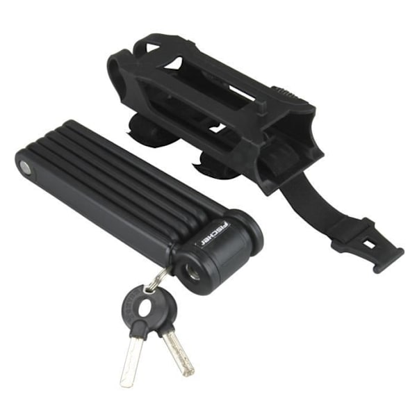 Fällbara kedjor - Ej specificerad - 85 cm - Stål - 2 nycklar - Antiglidande velcofäste Svart