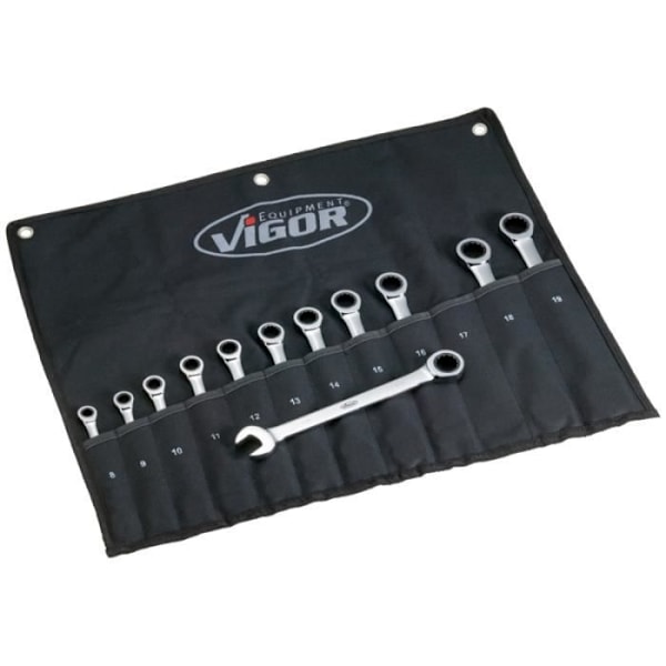 VIGOR V1031 spärrnyckel - 12 storlekar från 8 till 19 mm i krom