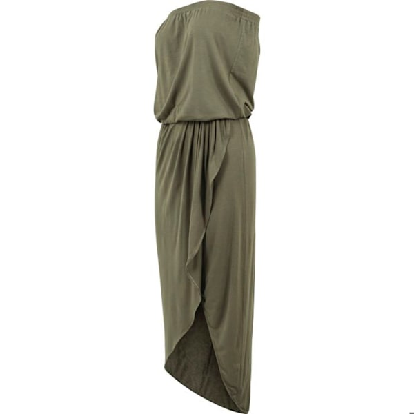Bandeau klänning - URBAN CLASSICS - Viskos - Olivfärg - Kvinna - Asymmetrisk oliv XL