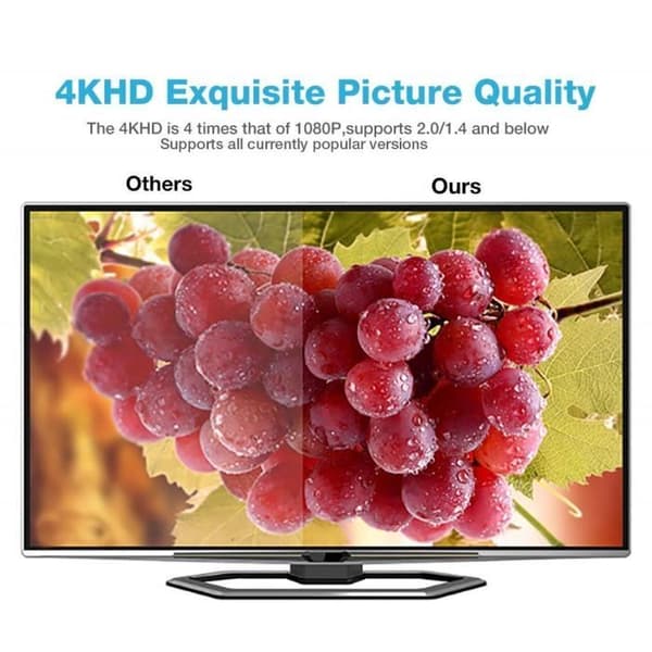 HDMI-kabel - Snowkids - 4K - 4.5m - Flätad Nylon - Stöder 3D, Ljudåterföring Grå