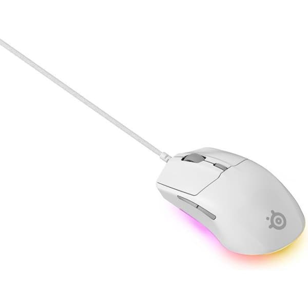 Trådad gamingmus - STEELSERIES - Rival 3 Gen 2 - Vit