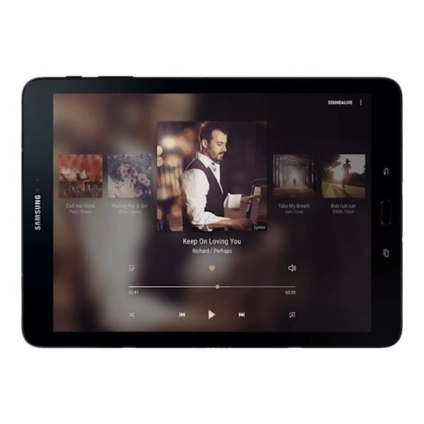 Samsung Galaxy Tab S3 Tablet Android 7.0 (Nougat) 32 GB 9,7" Super AMOLED (2048 x 1536) microSD-kortplats 4G svart