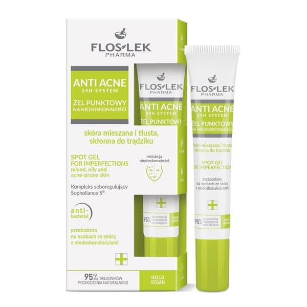 Floslek Système Anti-Acné 24h Målad Gel för Imperfektioner, 20 ml