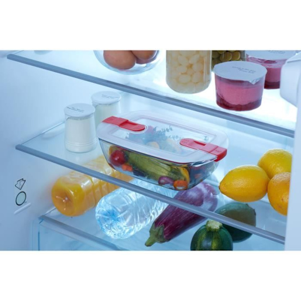 Rektangulär låda med lock - PYREX - 1451024 - 23 x 15 cm - 1,1 L - Cook & Heat - Bas i borosilikatglas klar och röd