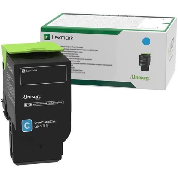 Lexmark C242XC0 cyan tonerkassett med extra lång kapacitet, returprogram