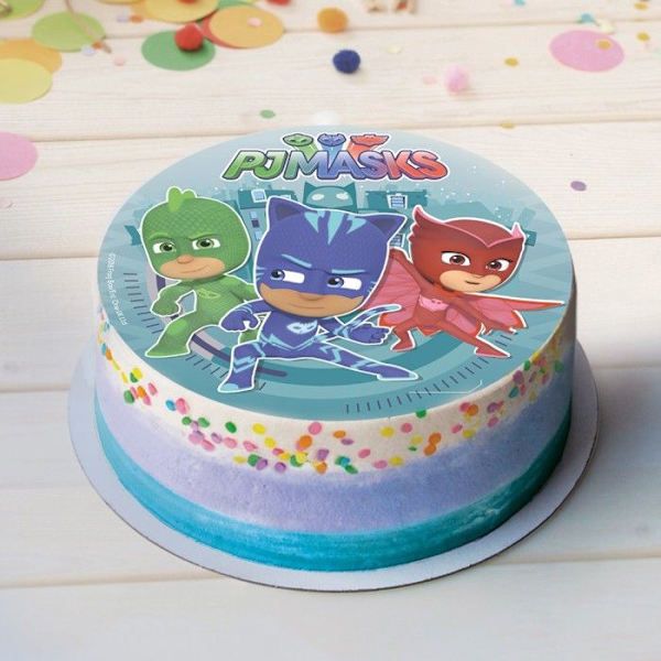 "DISK AZYME PJMASKS TÅRTDEKORATION 20CM Multicolor" Vit