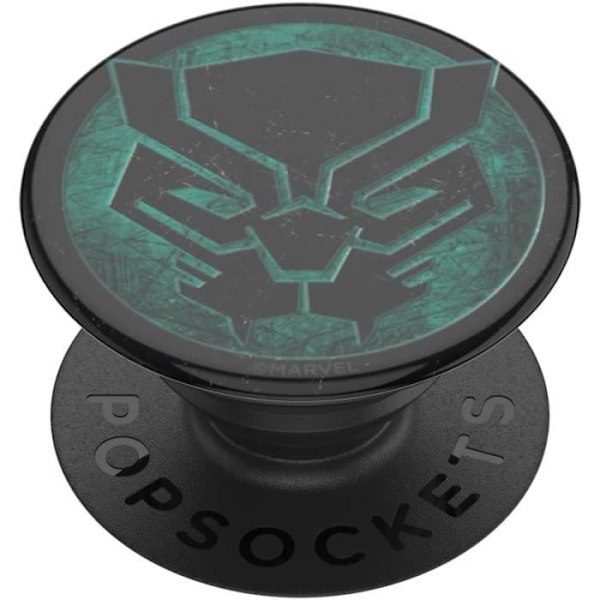 PopGrip - PopSockets - Svart Panter Ikon - Stöd för Smartphone - Utbyttbar Topp - Silikon Noir