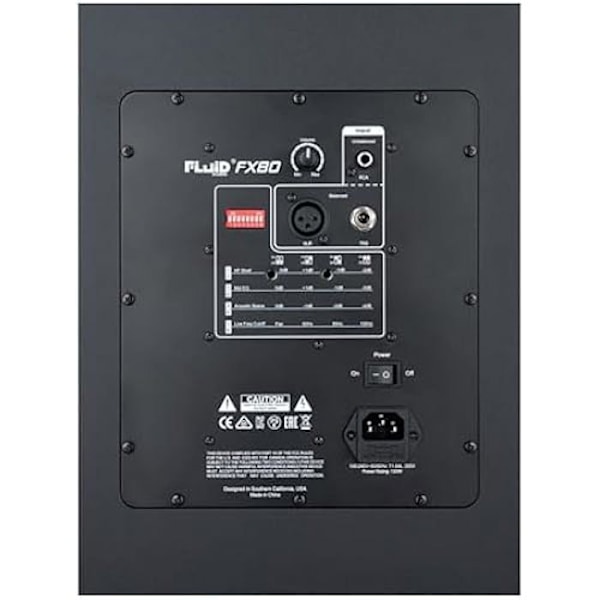 Studio Monitor - Fluid Audio - FX80 V2 - Koaxiella högtalare 8 tum - 40W RMS - 2-vägs system Svart