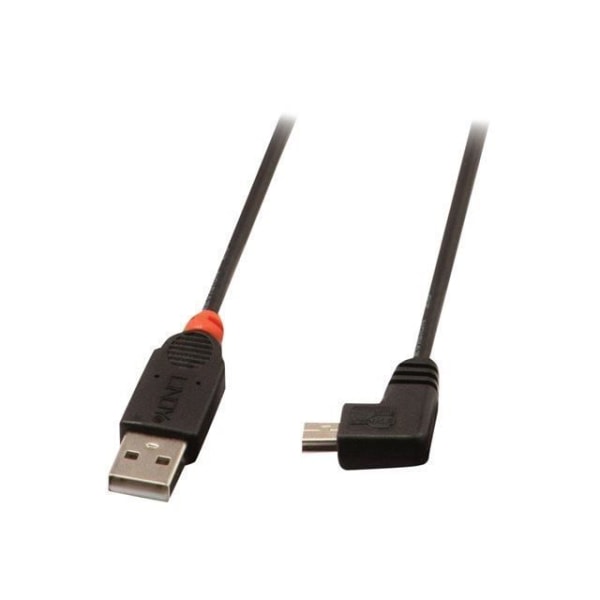 USB 2.0-kabel typ A / vinklad mini-B, 1m