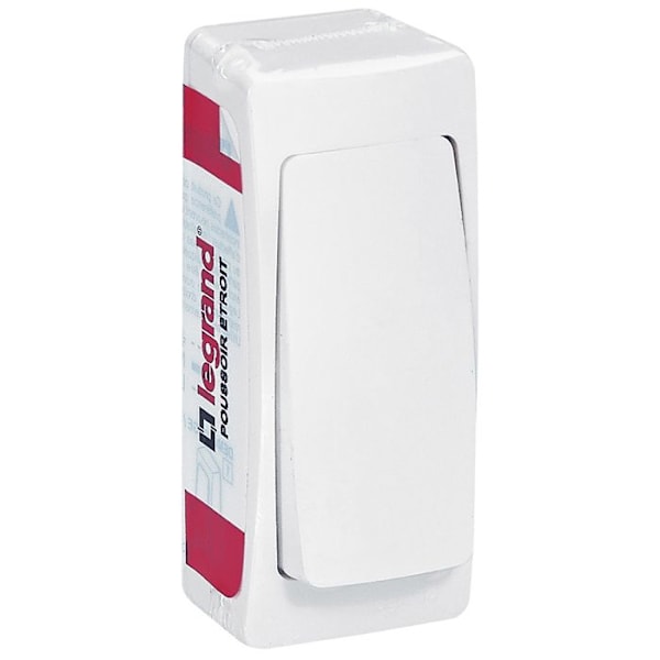 LEGRAND ASL tryckknappsbrytare smal 6A - Vit Vit