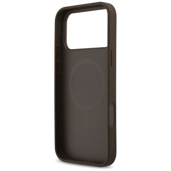 Guess Hardcase 4G Tryckt Randig MagSafe för iPhone 17 Pro Max - Brun Brun