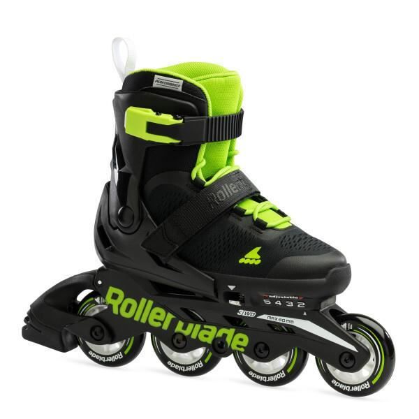 Rollerblade Microblade T83 inlines för barn - svart/grön - 36,5 Svart/grön 33