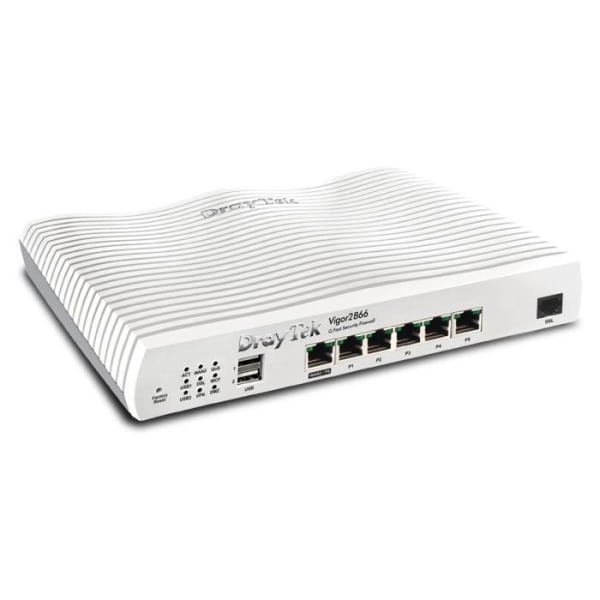 Modem-brandväggsrouter - DRAYTEK - VIGOR 2866 - GFAST MODEM-BRANDVÄGG ANSLUTAD ROUTER GIGABIT ETHE