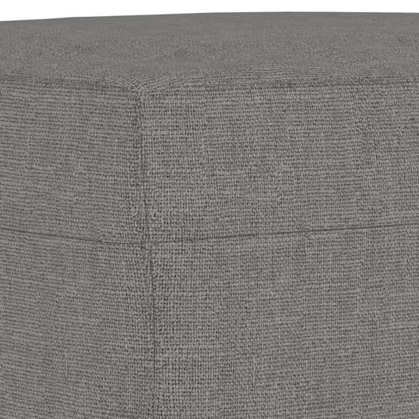 Bänk - Mörkgrå - 70x35x41 cm - 100% polyester - Modern design mörkgrå