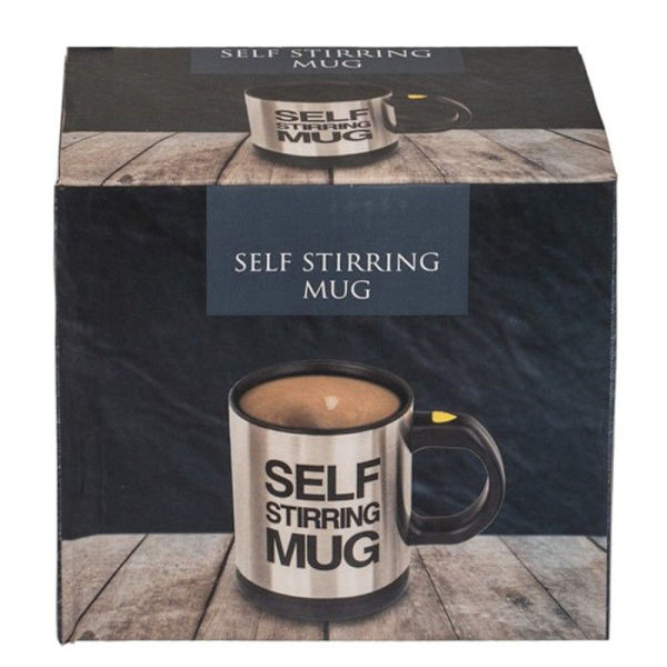 Mug Mélande Automatiskt - Självrörande Mug - Svart - 350 ml - Rostfritt Stål - Cylindrisk Svart