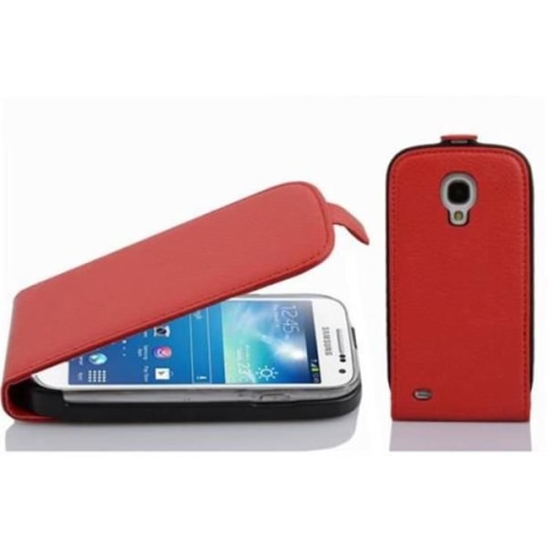 Coque - Cadorabo - Galaxy S4 Mini - Syntetisk läder - Körsbärsröd - Flip-design Röd körsbär