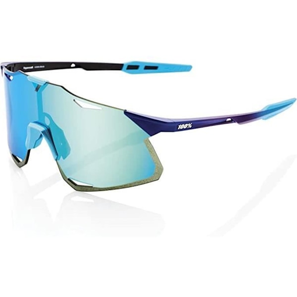 Hypercraft sportglasögon 100% - Matt Topaz metall - Topaz blå krom lins
