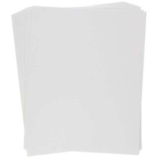 Clairefontaine - Ett paket med 10 bomullsblomblad Format 24x30 cm 250 gram, Papper, Vit, 24X30 - 975054C