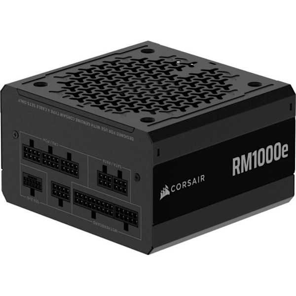 Strömförsörjning ATX - CORSAIR - RM1000e - 1000 Watt - Modulare - Tyst Svart