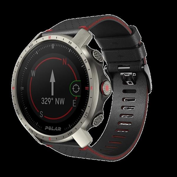 GPS-utomhus smartklocka - Polar - Grit X Pro Titan - Saphirglas - 100 h batteritid - Inbyggd barometer Svart