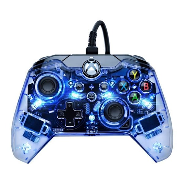 Spelkontroll - Xbox Series X|S, Xbox One och PC - LED Afterglow - Sladdad - PDP - Transparent Transparent