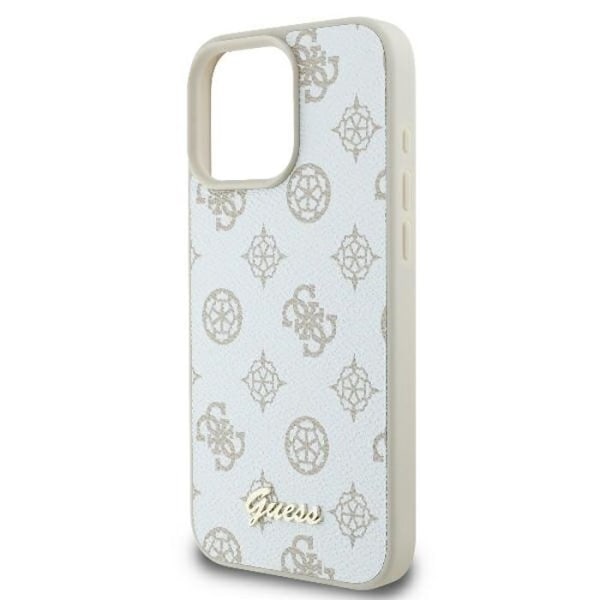 Coque för iPhone 16 Pro - Guess Peony Script MagSafe (GUHMP16LPGPGPYSH) - Vit