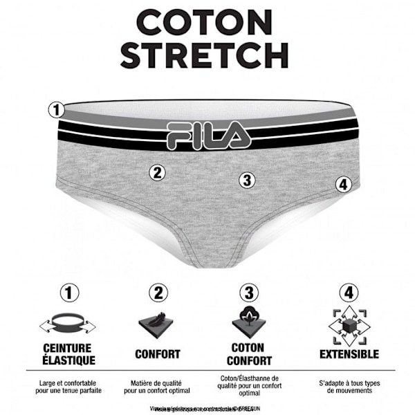 Fila Culottes i bomull FU6043 3-pack Dam Flerfärgad jag