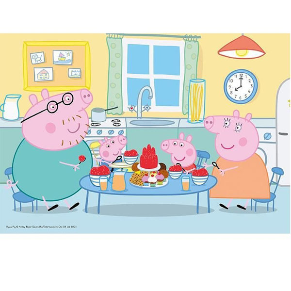 Pussel - RAVENSBURGER - Peppa Pig Family Time - 35 bitar - Tecknade serier och serier - Rosa Flerfärgad