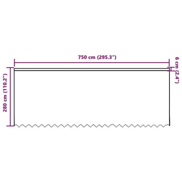 vidaXL Blommig Spetsgardin Vit 280 x 750 cm Polyester 4107837