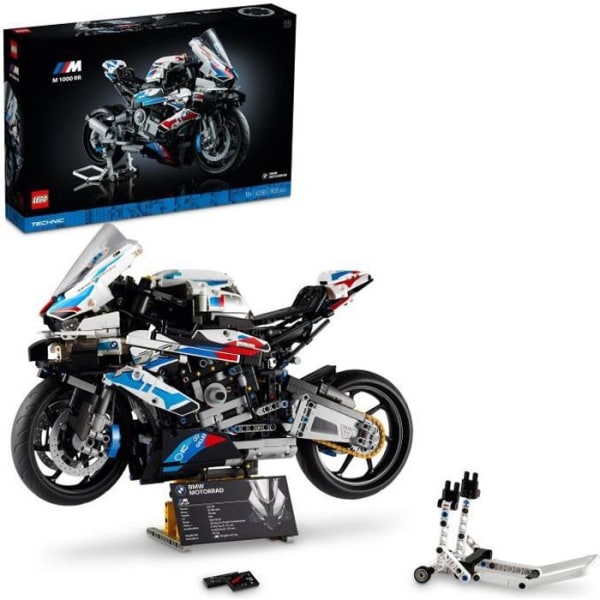 LEGO® Technic 42130 BMW M 1000 RR, BMW Motorcykelkonstruktion, Moto GP-modellsats, skala 1:5, Biker-present, för vuxna