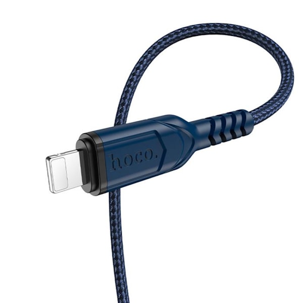 USB-A till Lightning-kabel, 12W, 2,4A, 1,0m - Hoco - Svart