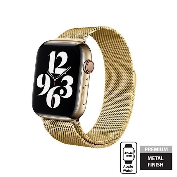 Crong Milano Steel – Band i rostfritt stål för Apple Watch 44/45/46/49 mm (guld)