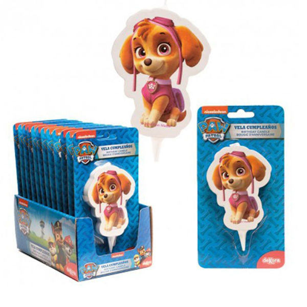 Bougie Anniversaire - PAW PATROL - Stella - Rosa - Fuchsia - 7,5 cm Rosa, Fuchsia