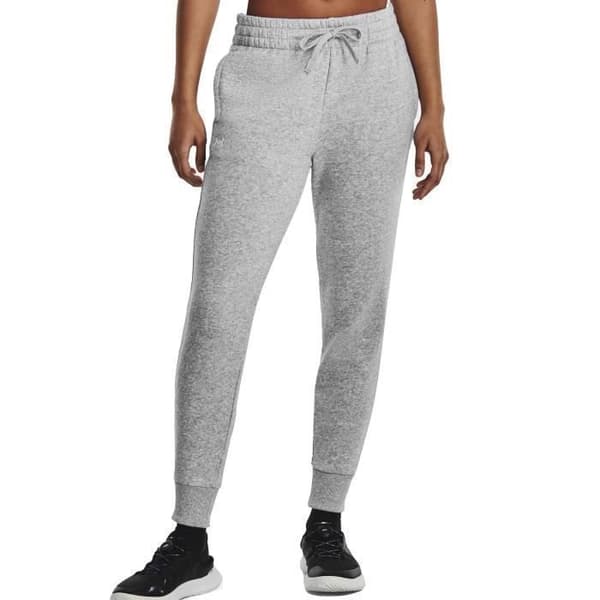 Joggingbyxor - UNDER ARMOUR - Rival Fleece 1379438-012 - Grå melerad - Elastisk midja - Borstad fleecefoder Grå XS