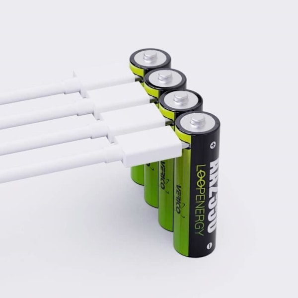 Verico LoopEnergy USB-C Uppladdningsbart batteri LR6 (AA) Li-Ion 1700 mAh 1,5 V 4 st.