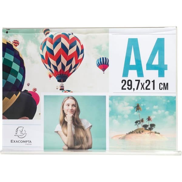 Exacompta 84159D - Presentationsfickor A4 - Transparent Crystal - Förpackning med 10 Klar kristall