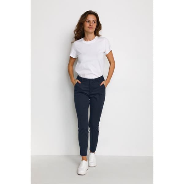 Kvinna 7/8 chinos KAFFE Lea midnatt flottan 32