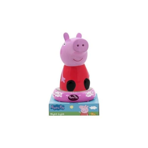 Peppa Pig nattlampa rosa och rött