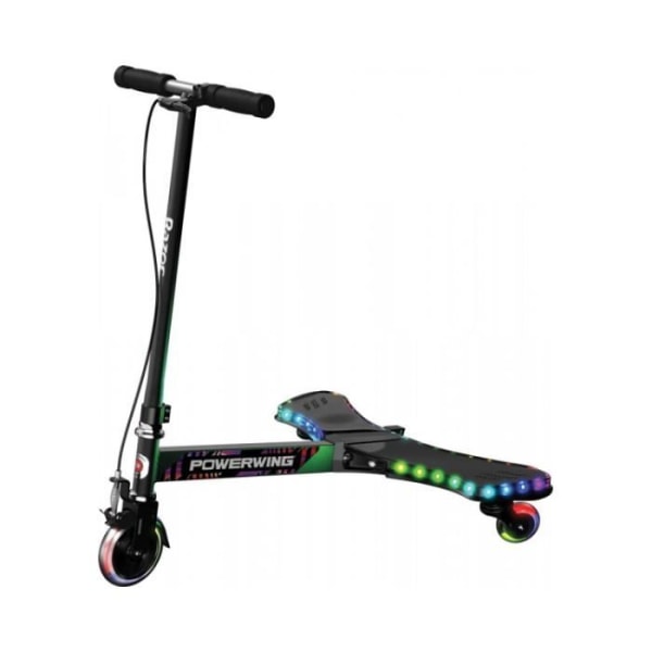 Razor Powerwing Lightshow Scooter - Svart - Barn - 3 hjul - Flerfärgade lysdioder Svart