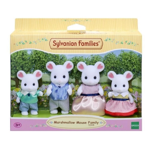 Sylvanian Marshmallow Mouse Family Figurine - SYLVANIAN FAMILIES - 5308 - Ledad och klädd - Blandad Gul